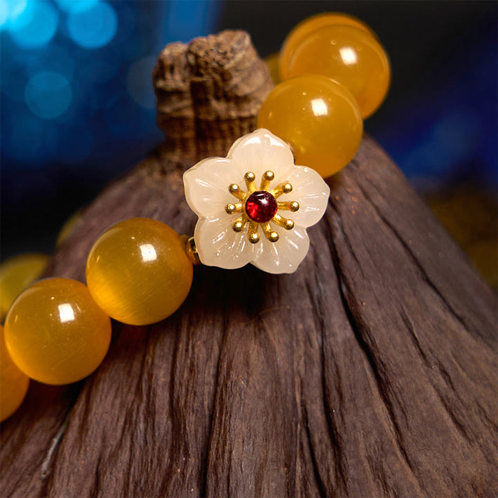 Braccialetto Buddha Stones Cat's Eye Chrysoberyl Flower Love - image 15