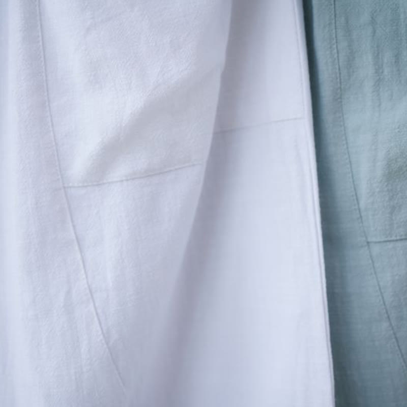 Pantaloni harem da uomo in cotone ramiè e lino tinta unita con elastico in vita e tasche , Buddha Stones