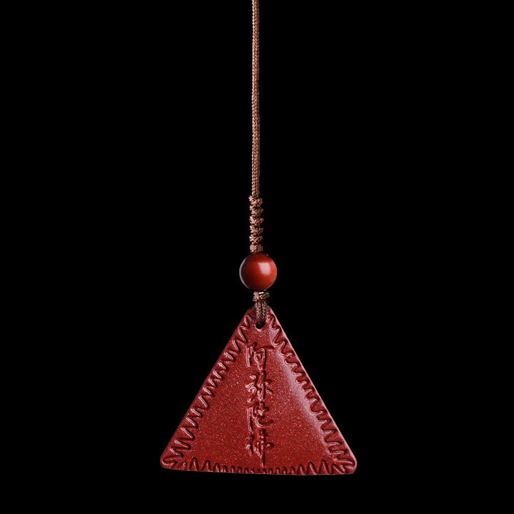 Collana con ciondolo Buddha Stones Cinnabar Amitabha Calm