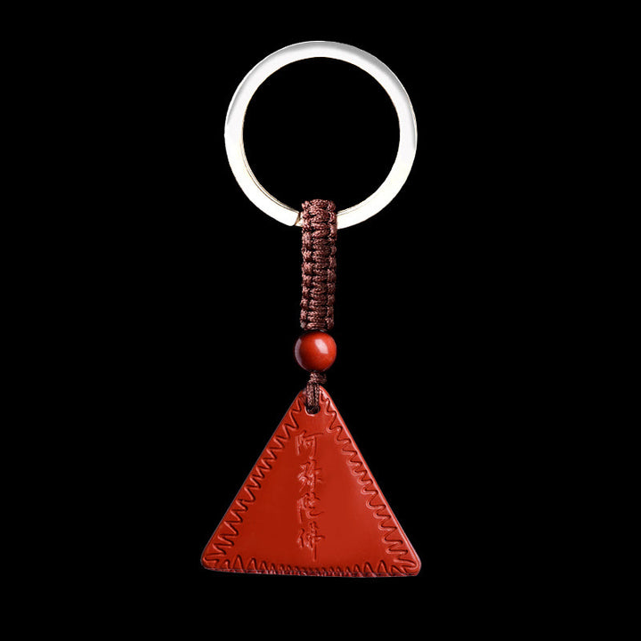 Collana con ciondolo Buddha Stones Cinnabar Amitabha Calm