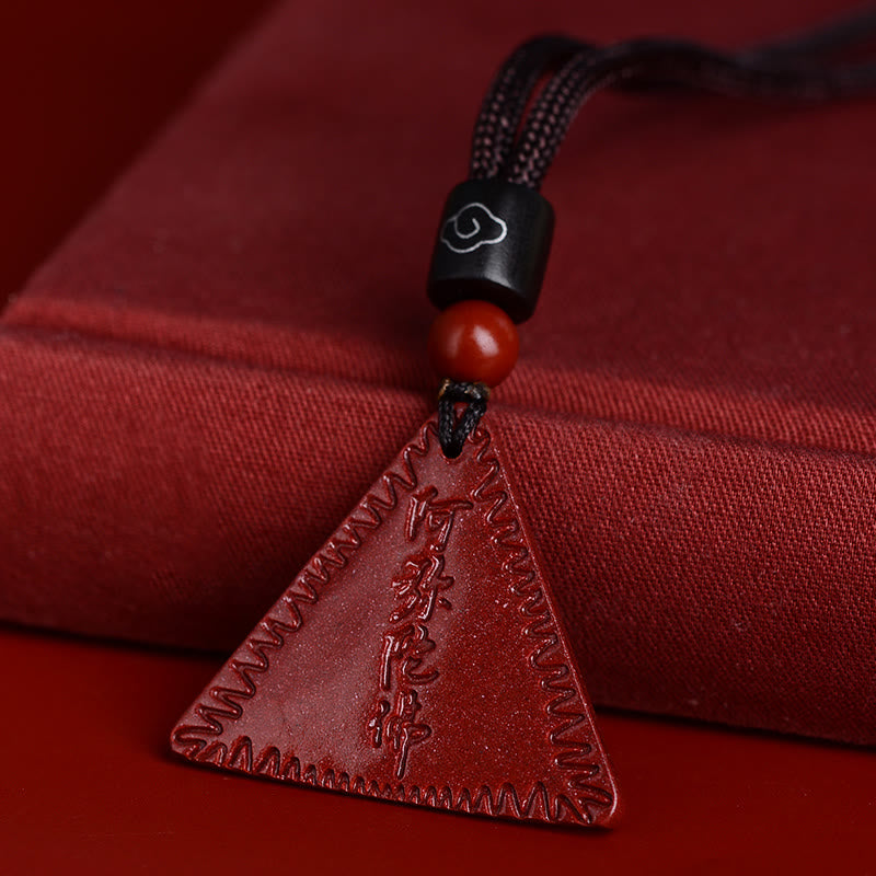 Collana con ciondolo Buddha Stones Cinnabar Amitabha Calm