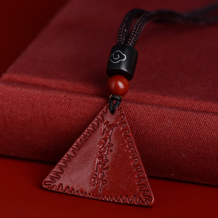 Collana con ciondolo Buddha Stones Cinnabar Amitabha Calm