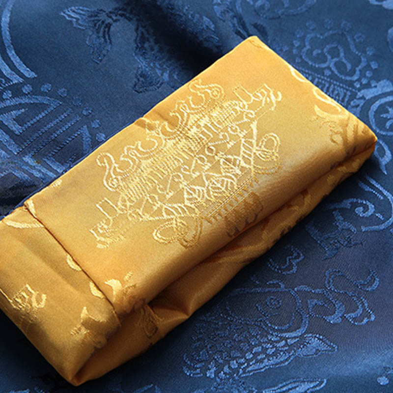 Buddha Stones 2 pezzi da uomo Tang Suit Koi Fish Pattern Frog-Button manica lunga camicia pantaloni set - image 15