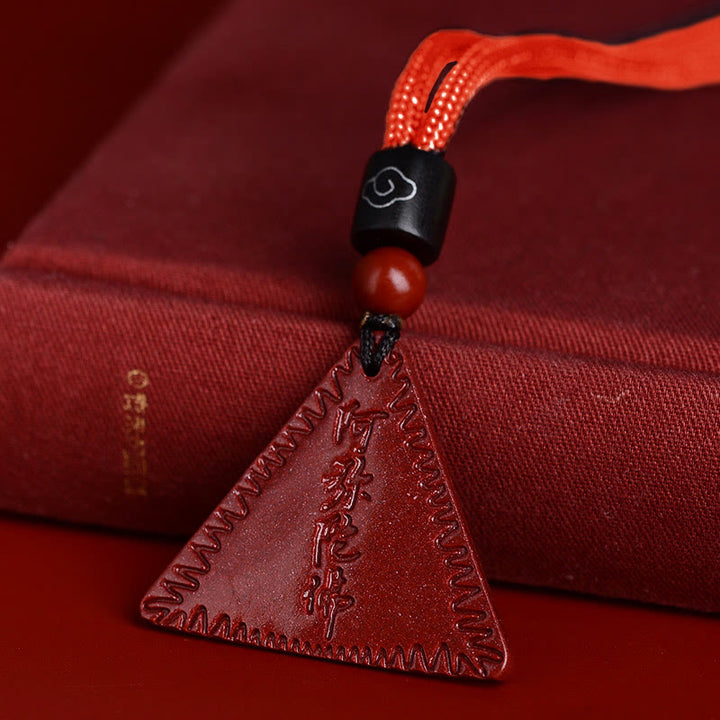 Collana con ciondolo Buddha Stones Cinnabar Amitabha Calm