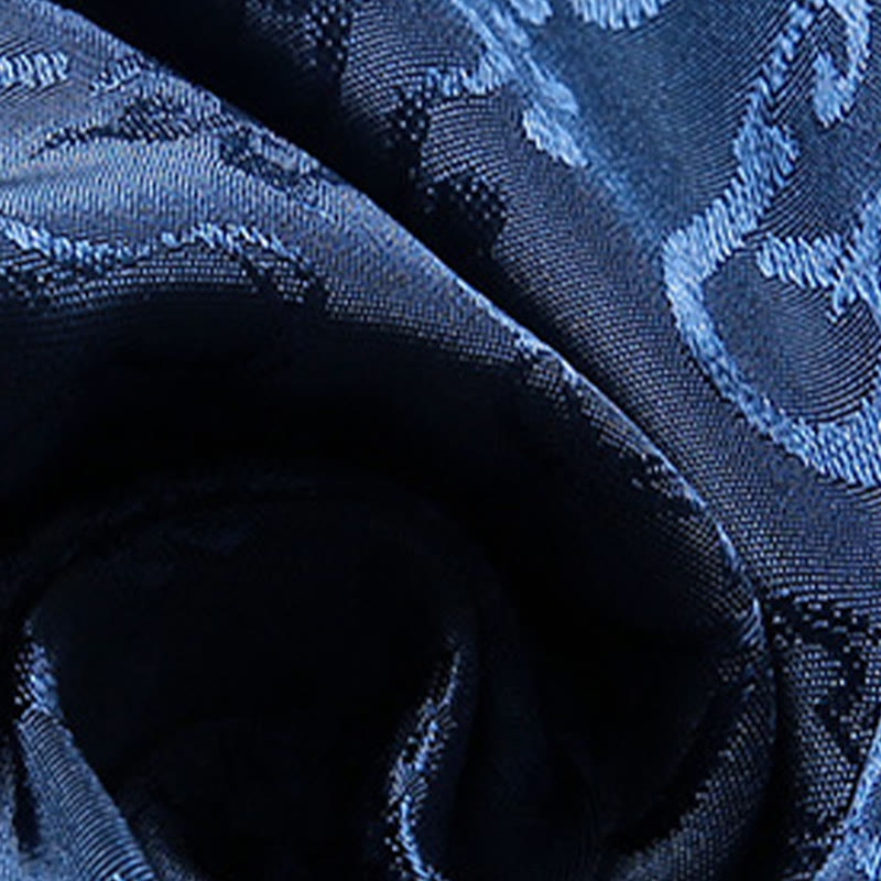 Buddha Stones Uomo Rana-Bottone Tang Suit Koi Fish Pattern Giacca Manica Lunga Camicia Con Tasche