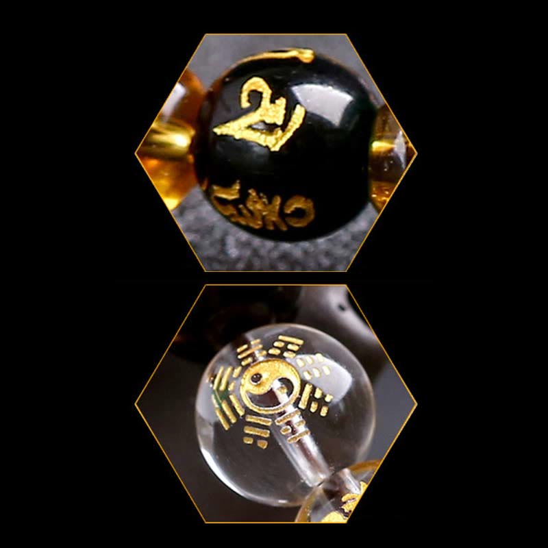 Braccialetto del coraggio dell'occhio di tigre dello zodiaco cinese Buddha Stones