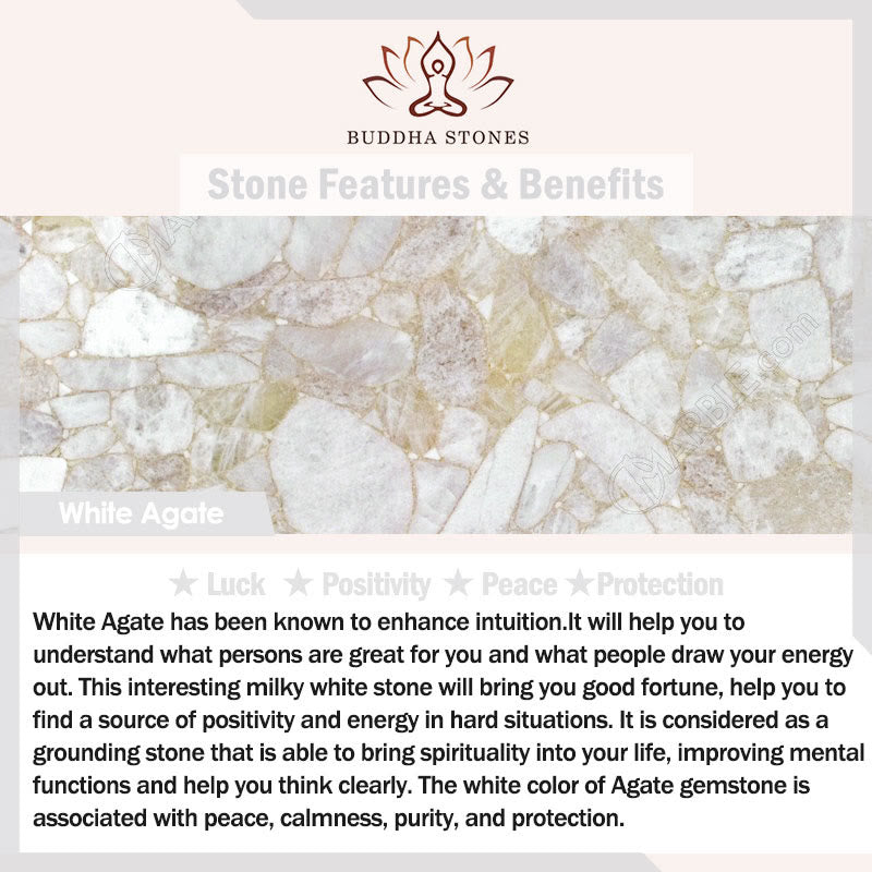 Buddha Stones Braccialetto positivo intrecciato con perle di giada Hetian e agata bianca naturale