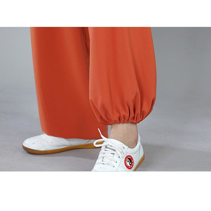 Buddha Stones 2 pezzi autunno tinta unita rana-bottone Tai Chi meditazione Qigong Zen pratica unisex cotone abbigliamento set