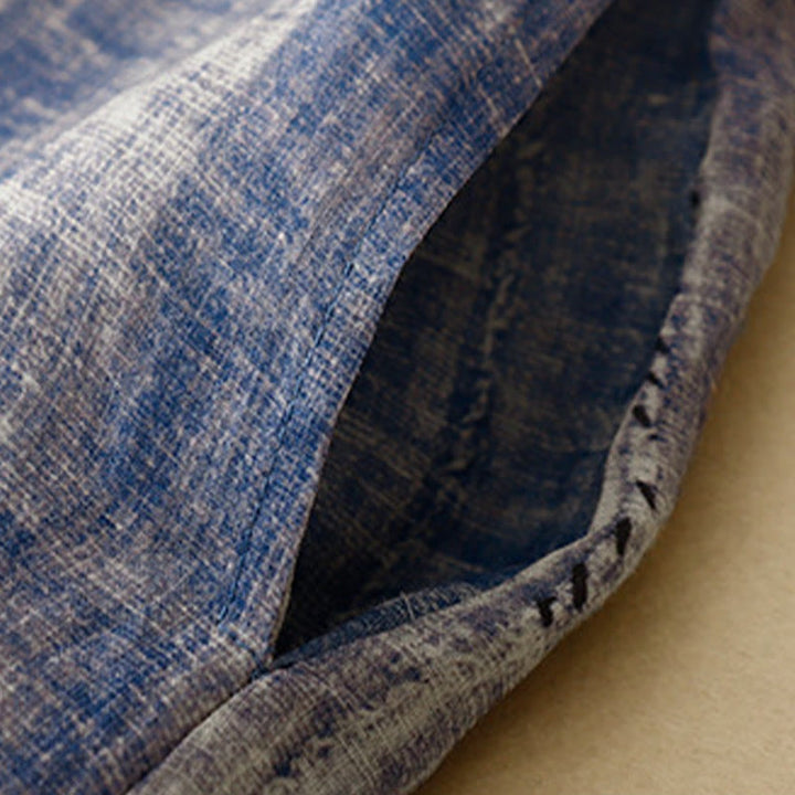 Camicia in cotone a maniche lunghe con bottoni tie-dye Buddha Stones