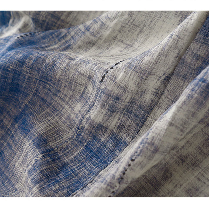 Camicia in cotone a maniche lunghe con bottoni tie-dye Buddha Stones
