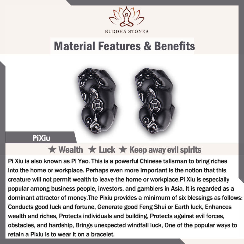 Buddha Stones Pi Xiu Portare Bussola Fu Carattere Rame Ottone Fortuna Ricchezza Braccialetto