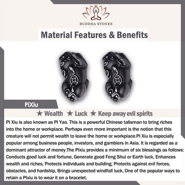 Buddha Stones Pi Xiu Portare Bussola Fu Carattere Rame Ottone Fortuna Ricchezza Braccialetto