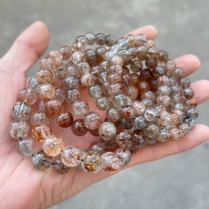 Braccialetto Buddha Stones Natural Super Seven Crystal Positive Growth