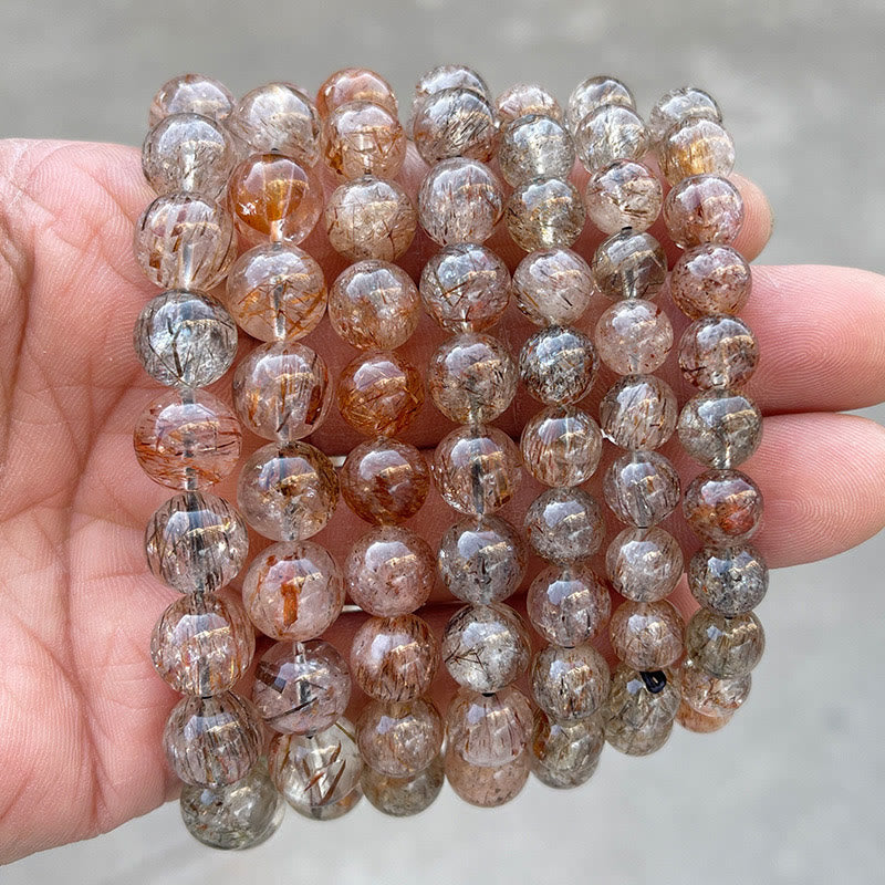 Braccialetto Buddha Stones Natural Super Seven Crystal Positive Growth