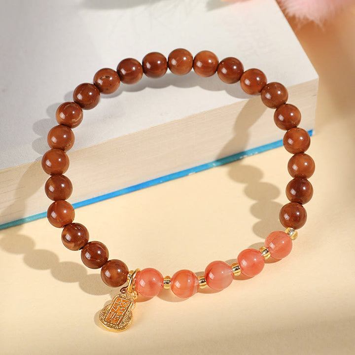 Bracciale Buddha Stones Green Phantom Citrine Rutilato Quarzo Super Seven Crystal Confidence Attract Wealth