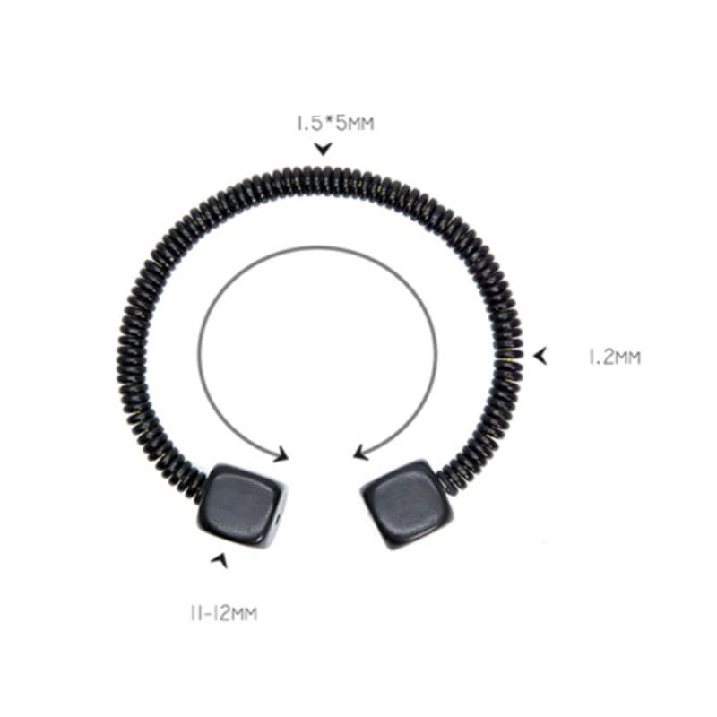 Braccialetto di equilibrio a cubo in legno di sandalo verde e legno di ebano Buddha Stones