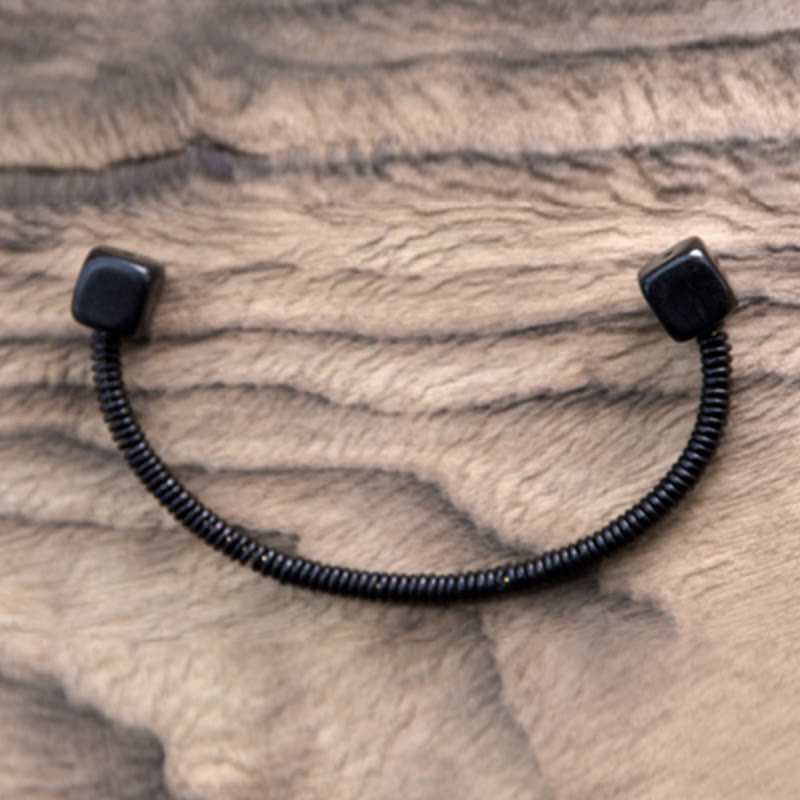 Braccialetto di equilibrio a cubo in legno di sandalo verde e legno di ebano Buddha Stones