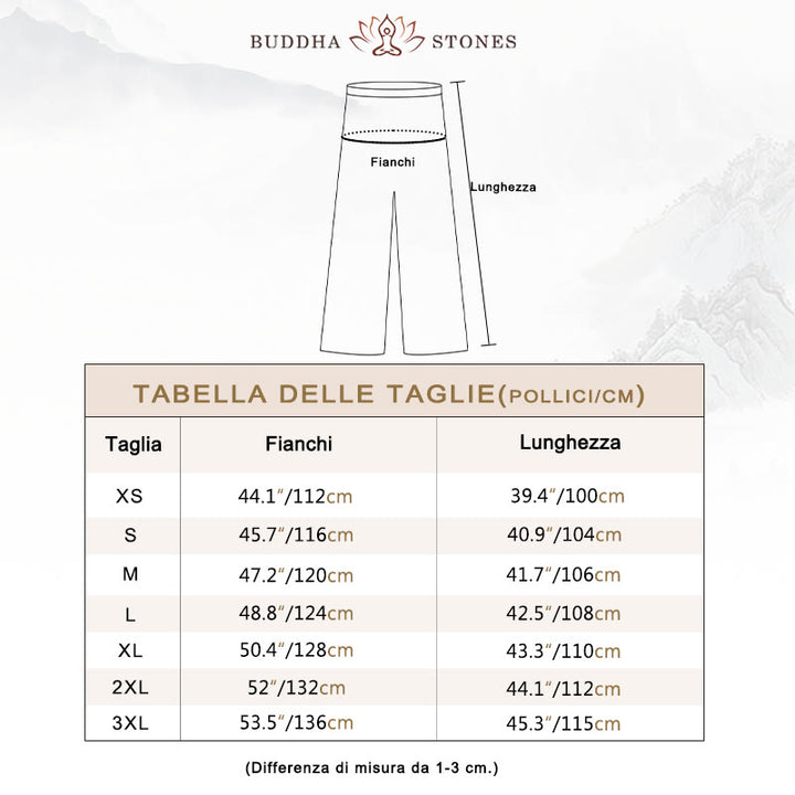 Pantaloni da allenamento in Buddha Stones e lino traspirante con tasche, unisex, estivi, elastici in vita, per Tai Chi e Qigong - image 5