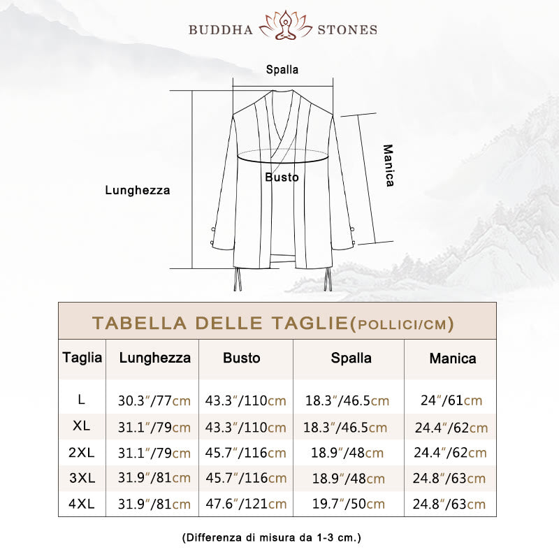 Buddha Stones Autunno Cinese Hanfu Cotone Lino Uomo Giacca Abbigliamento - image 5