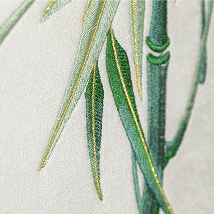 Borse con nappine e manici in bambù ricamati con Buddha Stones