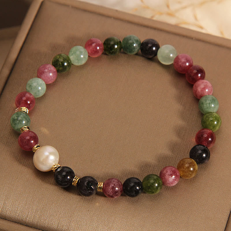 Bracciale Buddha Stones Tormalina Perla Saggezza
