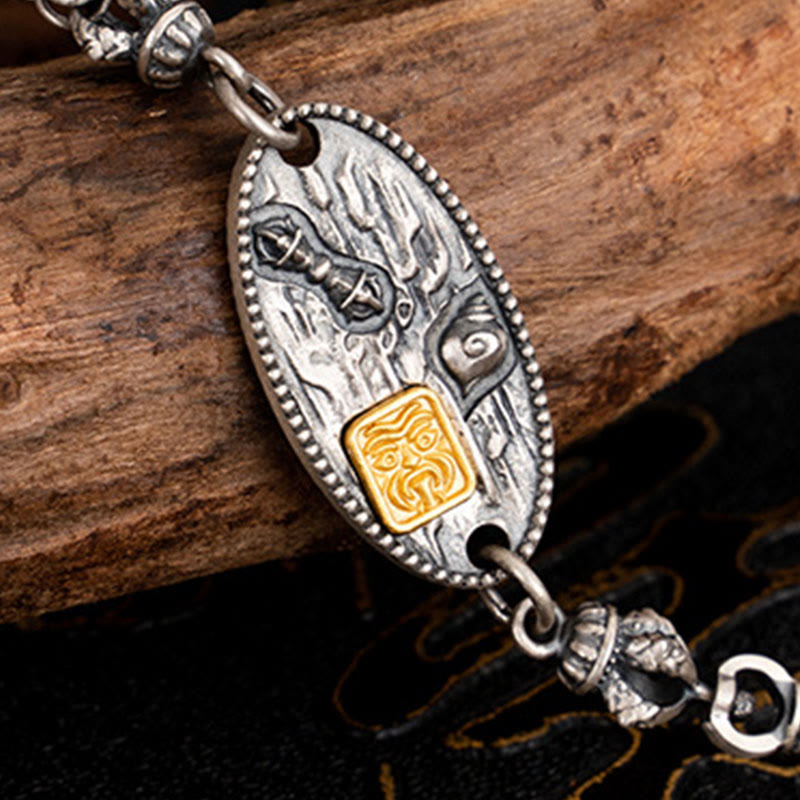 Collana con catena in metallo di protezione Bodhisattva Tara Om Mani Padme Hum, in argento Buddha Stones 925, tibetano Zakiram, dea della ricchezza - image 4