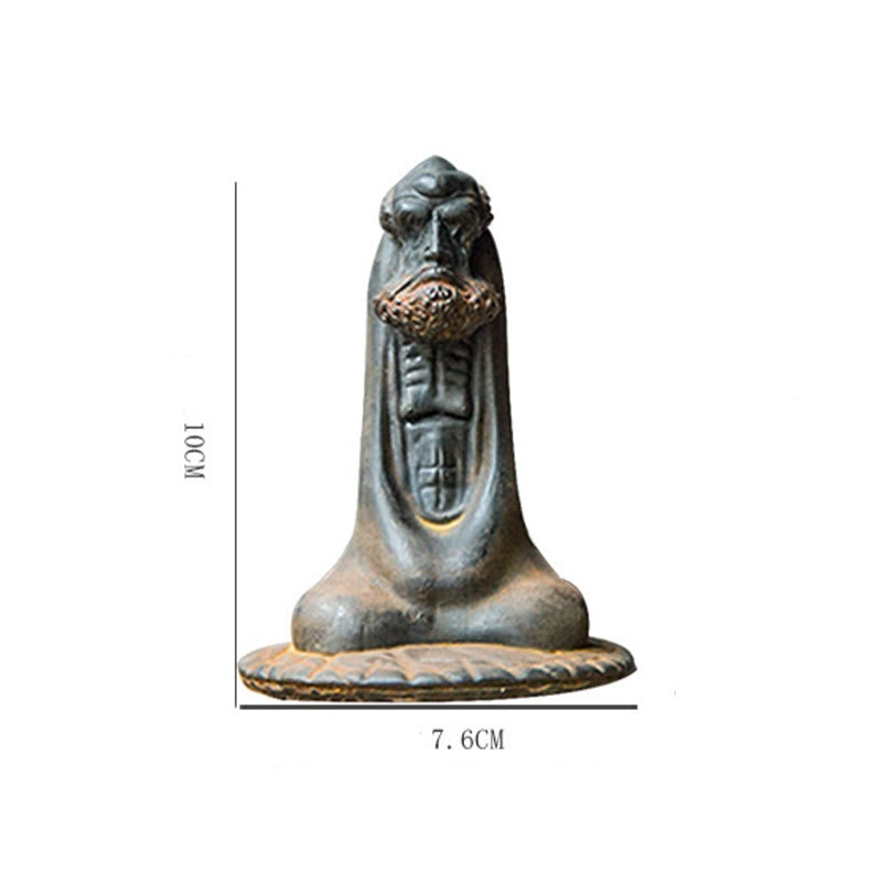 Buddha Stones fatto a mano Bodhidharma polvere di ferro ruggine statua in resina fusa decorazione per la casa