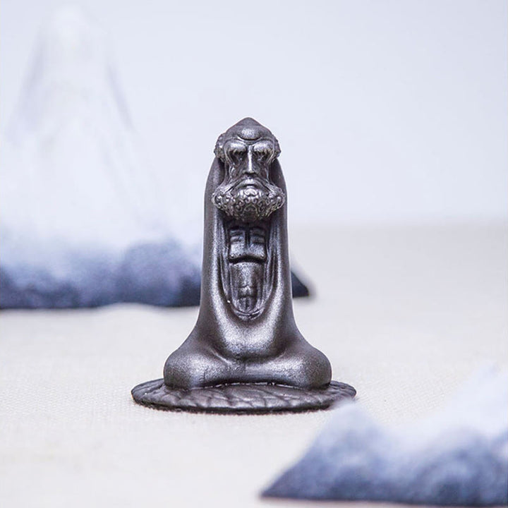 Buddha Stones fatto a mano Bodhidharma polvere di ferro ruggine statua in resina fusa decorazione per la casa