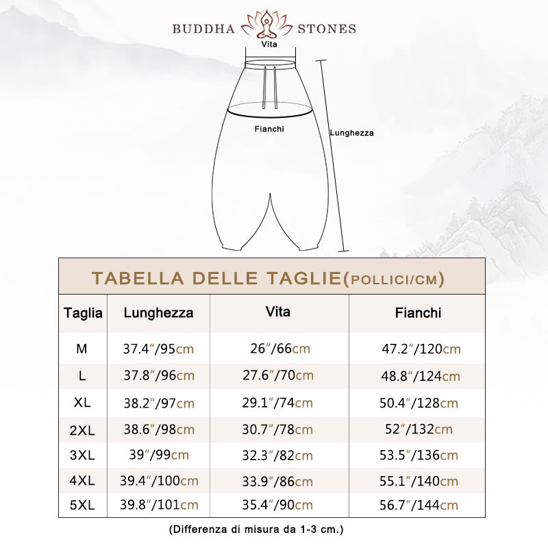 Pantaloni casual da uomo in cotone tinta unita con tasche e motivo a drago Buddha Stones - image 5