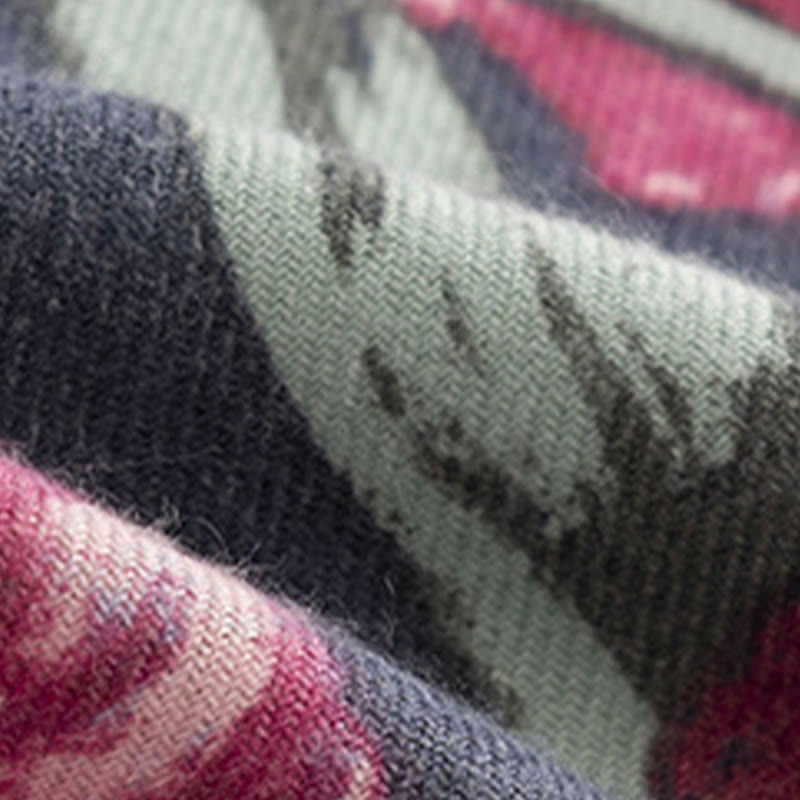 Buddha Stones , elegante, con stampa floreale, autunno inverno, morbido e caldo