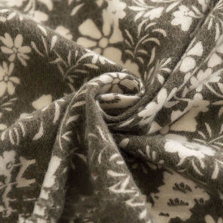 Buddha Stones tibetano con stampa di margherite fresche, autunno inverno, morbido e caldo, da viaggio