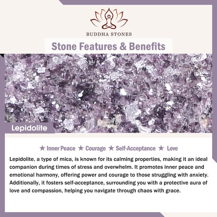 Braccialetto Buddha Stones Keep Calm Purple Series Healing Love