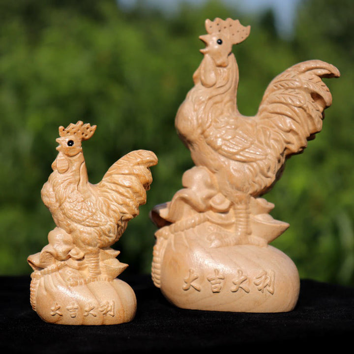 Buddha Stones Anno del serpente Zodiaco cinese Fu carattere Decorazione della statua della casa in legno di pesco - image 28