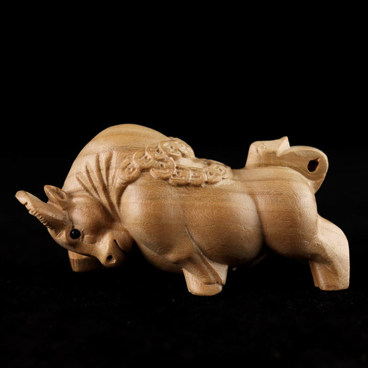 Buddha Stones Anno del serpente Zodiaco cinese Fu carattere Decorazione della statua della casa in legno di pesco - image 12