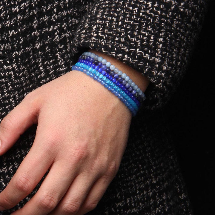 Braccialetto di guarigione con perline di cristallo di varie pietre Buddha Stones da 4 mm