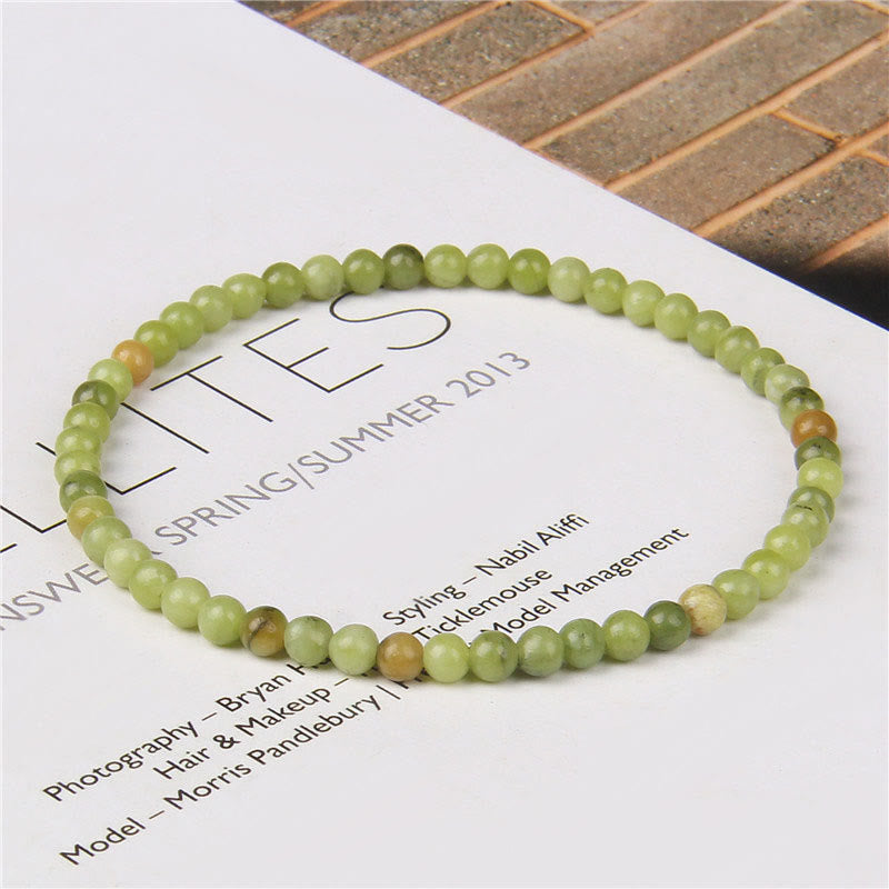 Braccialetto di guarigione con perline di cristallo di varie pietre Buddha Stones da 4 mm