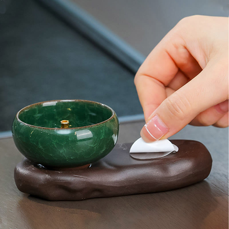 Buddha Stones Dinastia Tang Donna Cibo Guarigione Bruciatore di Incenso in Ceramica Decorazione da Scrivania