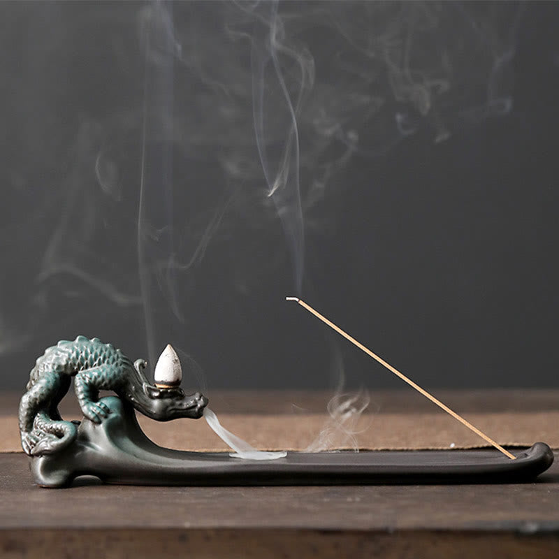 Buddha Stones Moon Rabbit PiXiu Mountain Healing Ceramic Stick Incenso Bruciatore Decorazione