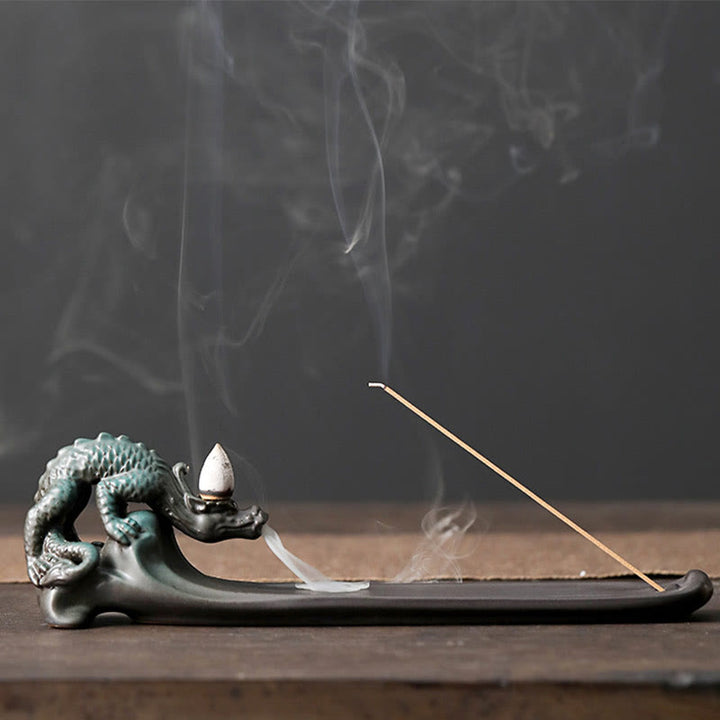 Buddha Stones Moon Rabbit PiXiu Mountain Healing Ceramic Stick Incenso Bruciatore Decorazione