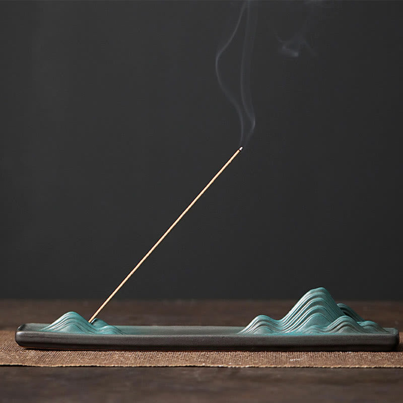 Buddha Stones Moon Rabbit PiXiu Mountain Healing Ceramic Stick Incenso Bruciatore Decorazione