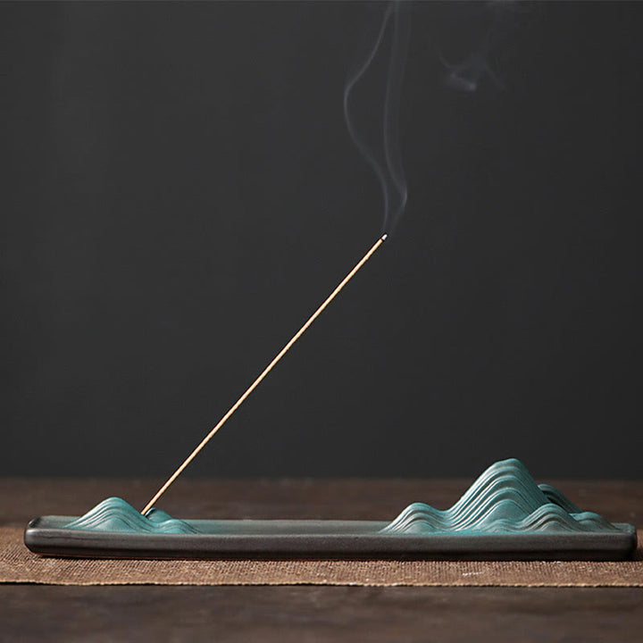 Buddha Stones Moon Rabbit PiXiu Mountain Healing Ceramic Stick Incenso Bruciatore Decorazione