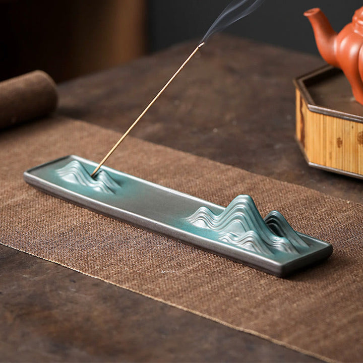 Buddha Stones Moon Rabbit PiXiu Mountain Healing Ceramic Stick Incenso Bruciatore Decorazione