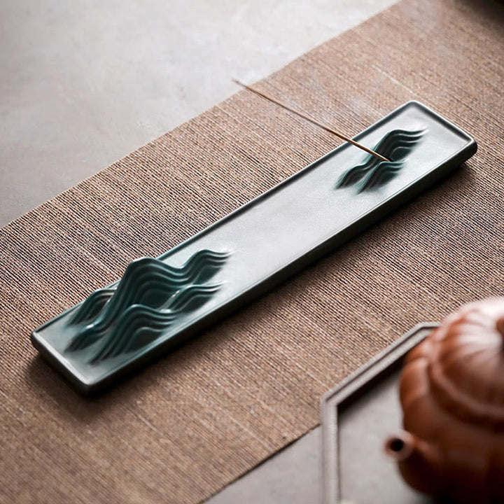 Buddha Stones Moon Rabbit PiXiu Mountain Healing Ceramic Stick Incenso Bruciatore Decorazione