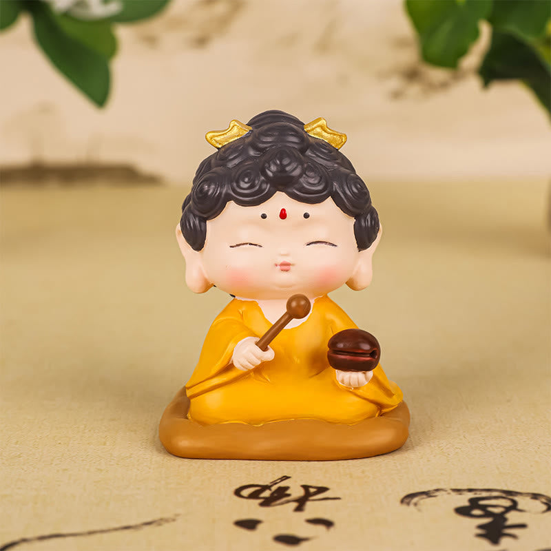 Buddha Stones Meditazione Loto Amitabha Buddha Statua in resina Compassione Decorazione per la casa