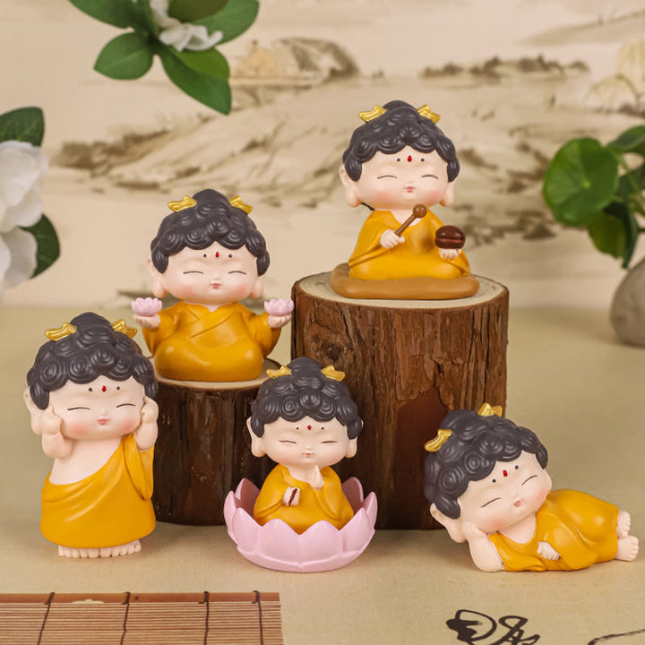 Buddha Stones Meditazione Loto Amitabha Buddha Statua in resina Compassione Decorazione per la casa