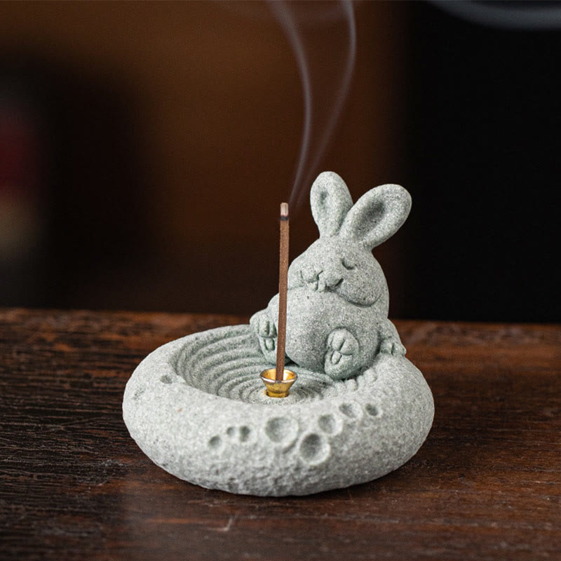 Buddha Stones Zodiaco cinese Bruciatore di incenso curativo Decorazione da scrivania