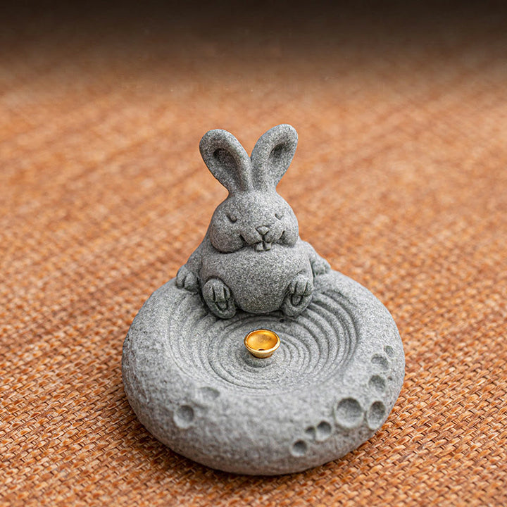 Buddha Stones Zodiaco cinese Bruciatore di incenso curativo Decorazione da scrivania