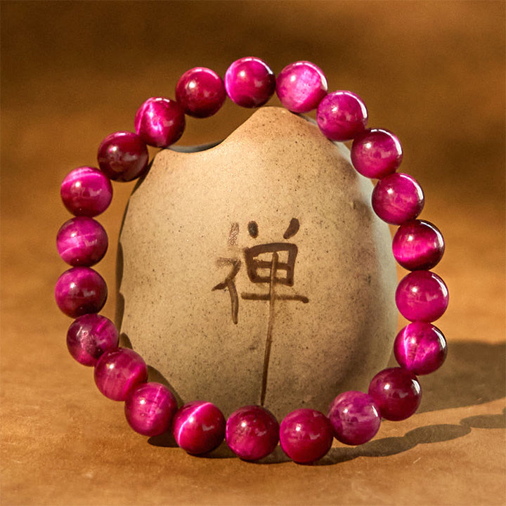 Braccialetto Buddha Stones Red Tiger Eye Calm