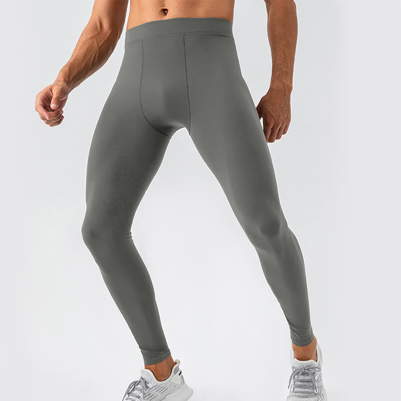 Buddha Stones Pantaloni sportivi da uomo elastici traspiranti a vita alta semplici