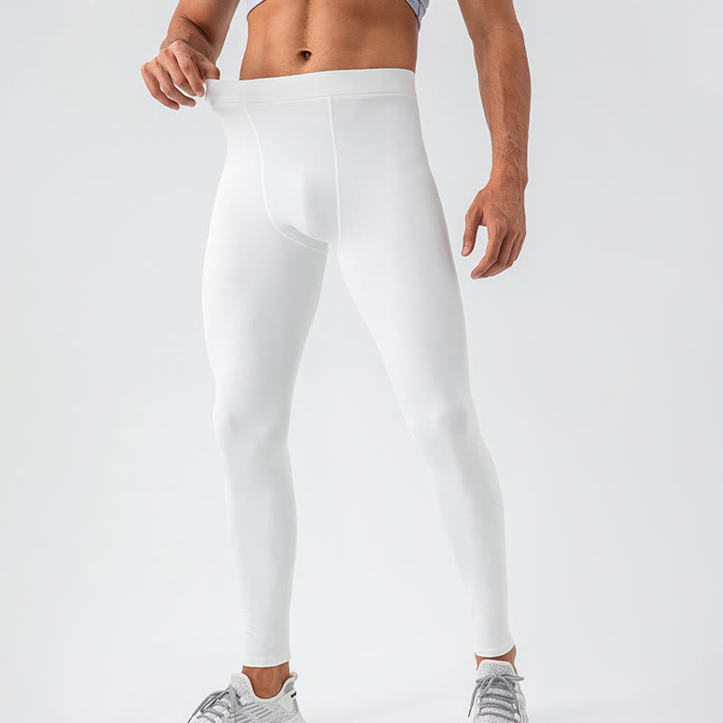 Buddha Stones Pantaloni sportivi da uomo elastici traspiranti a vita alta semplici